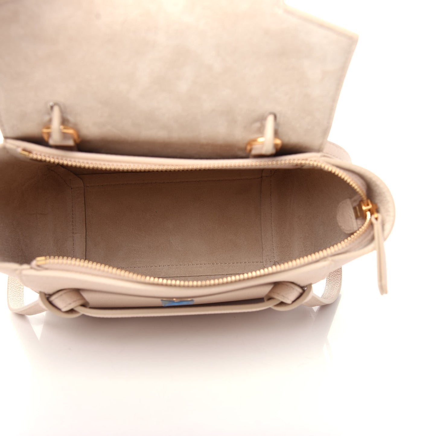 Grained Calfskin Nano Belt Bag Powder