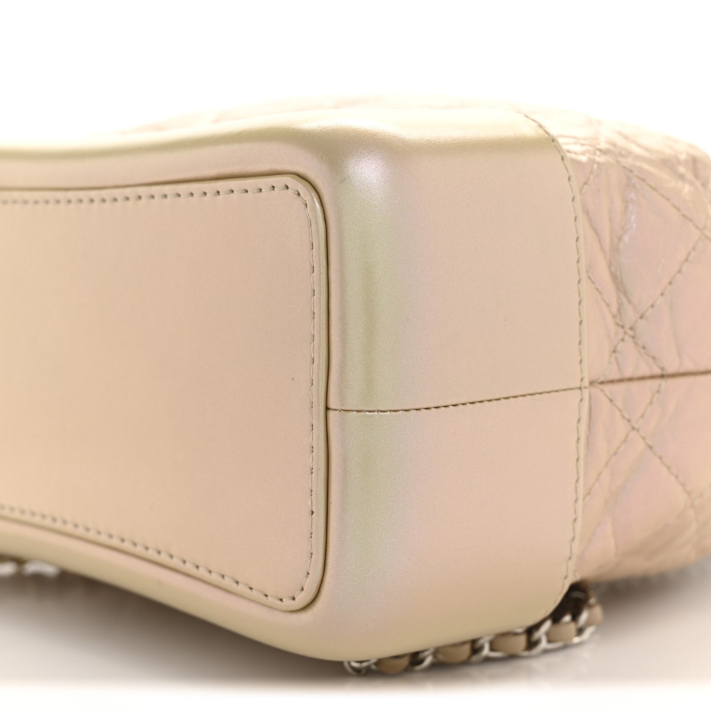 Iridescent Lambskin Calfskin Small Quilted Gabrielle Backpack Light Pink