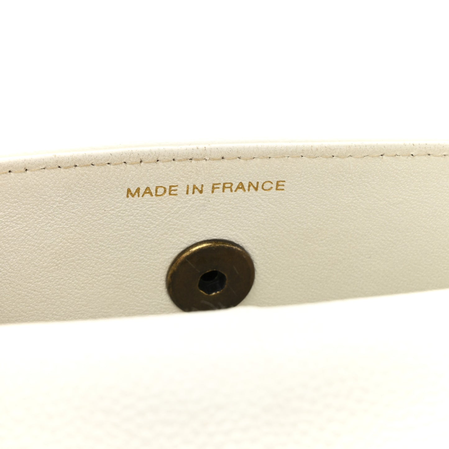 Caviar Top Handle Kelly Flap White