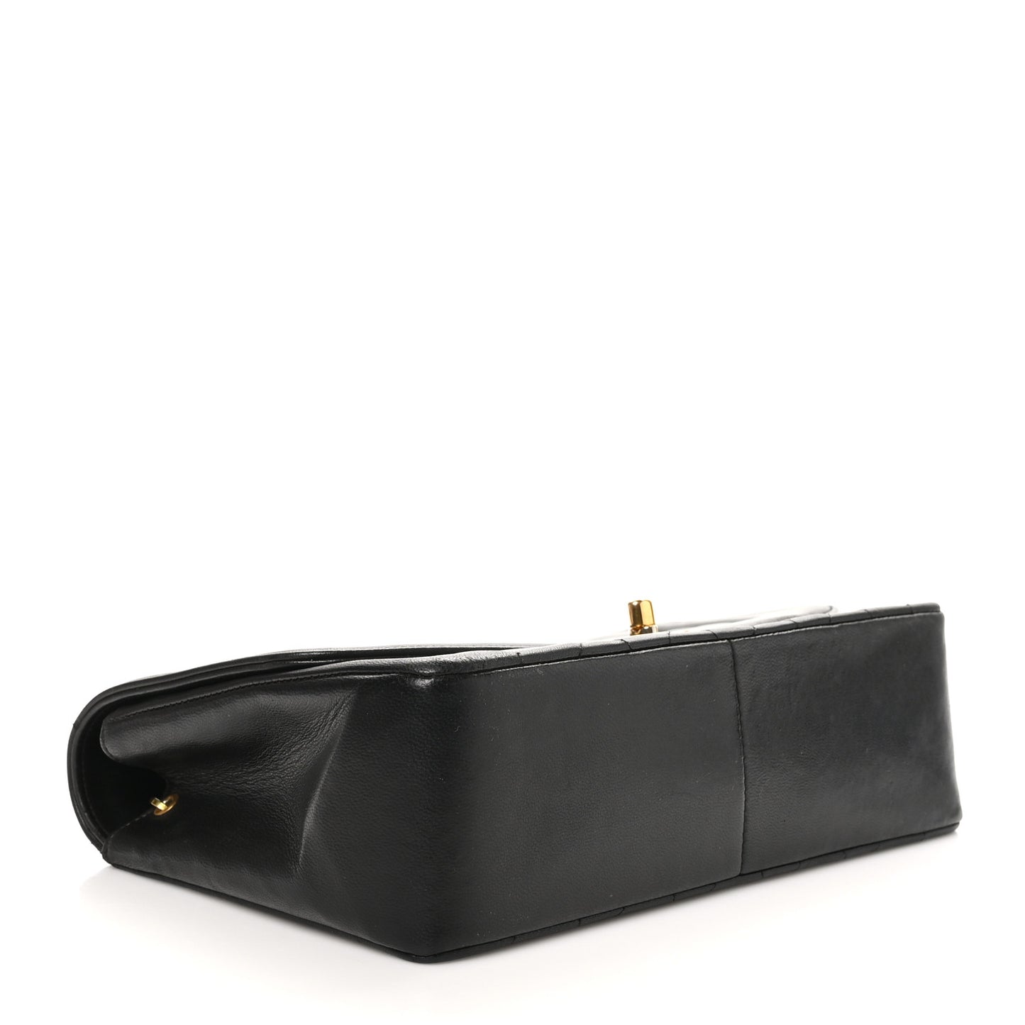 Lambskin Quilted Medium Single Flap Black