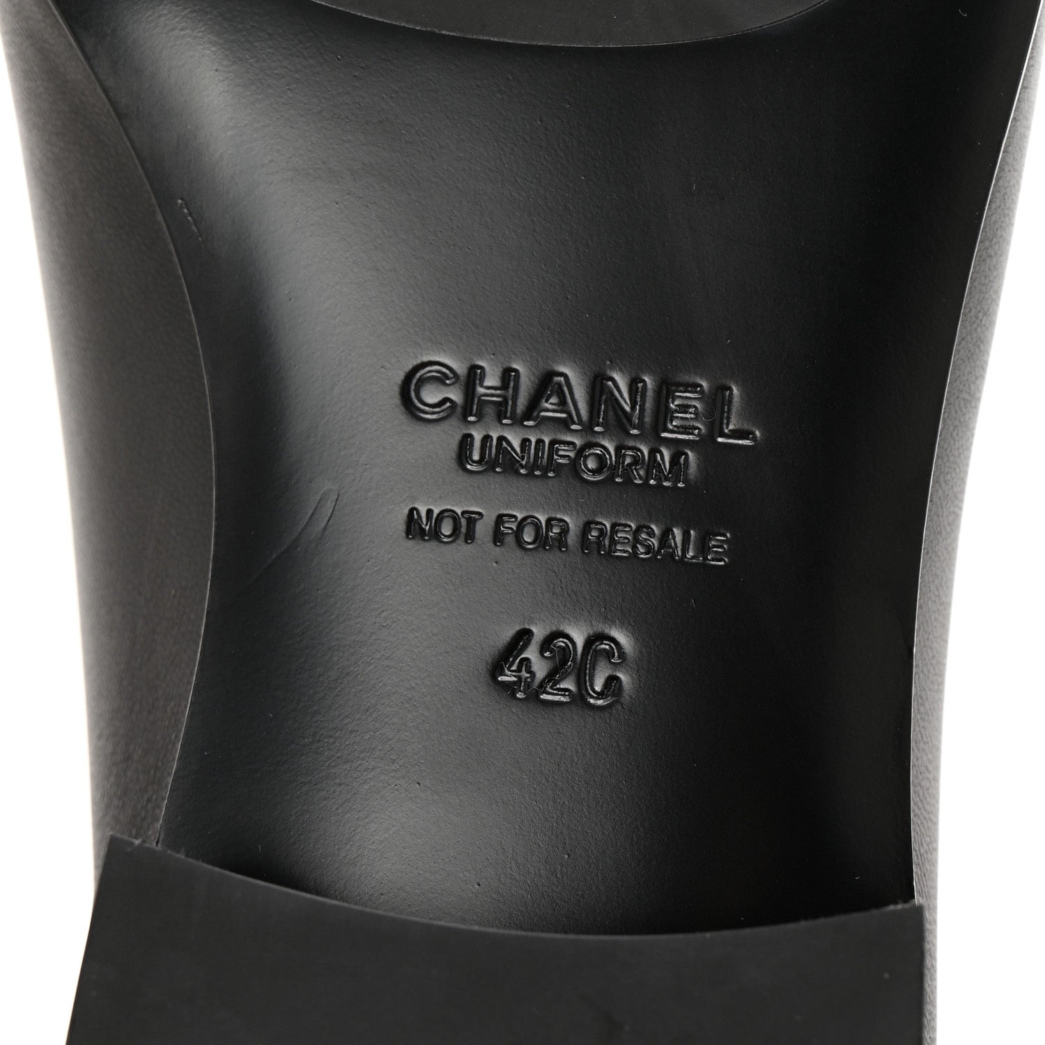 Chanel Lambskin Mens Stitched CC Loafers 42 Black 7 of 12