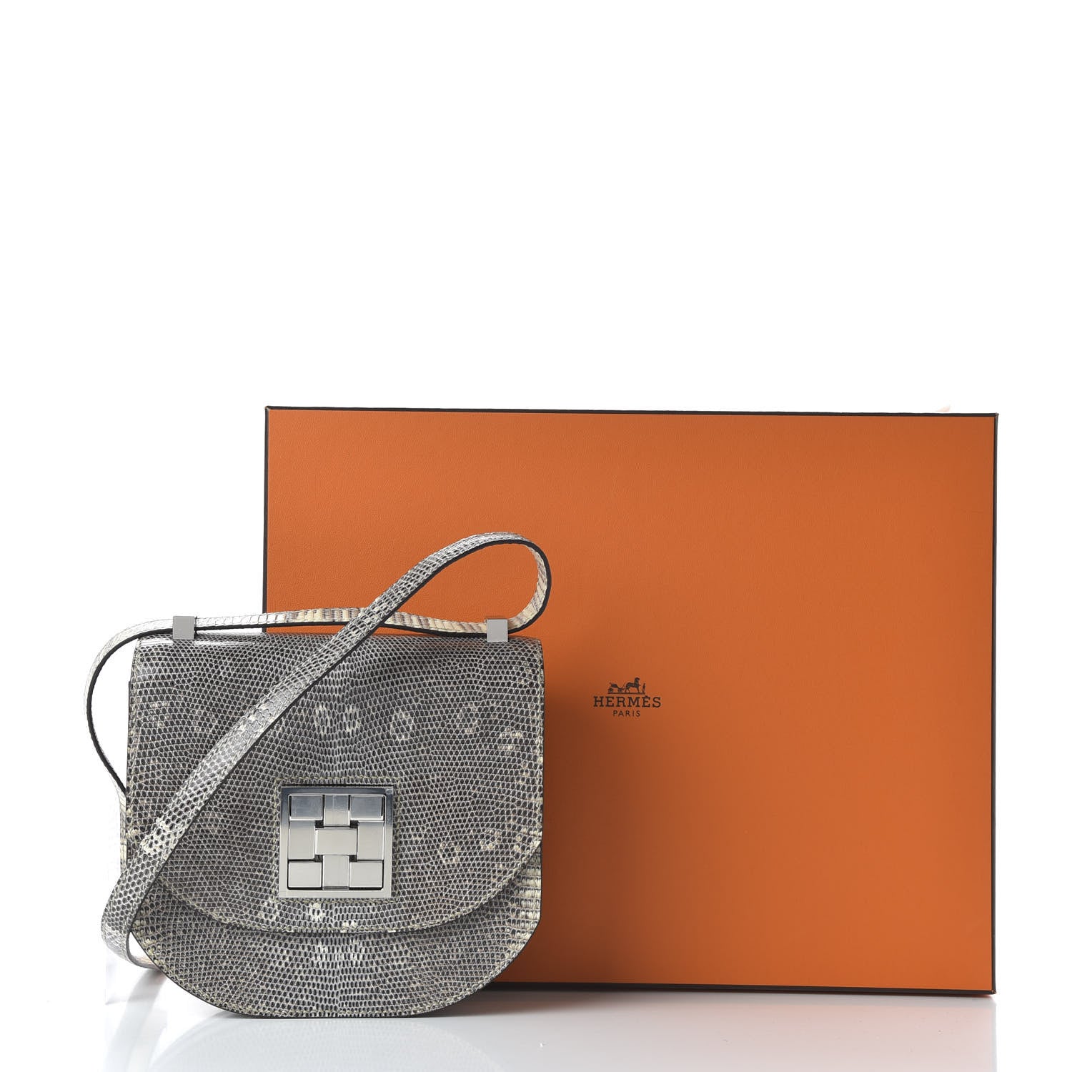 Hermes Lizard Mosaique Au 24-17 Ombre 11 of 11