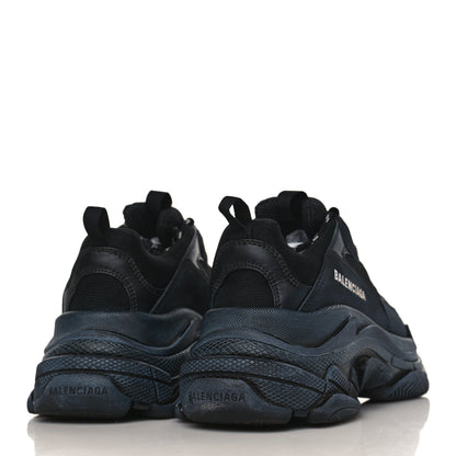 Balenciaga Fabric Mesh Washed Effect Womens Triple S Sneakers 39 Black 4 of 7