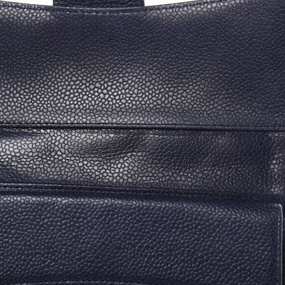 Chanel Metallic Caviar Quilted Reissue Long Flap Wallet Navy Blue 15 of 16