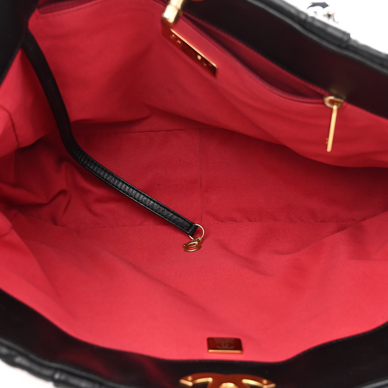 Chanel Lambskin Quilted Chanel 19 East West Shopping Bag Black 5 of 10