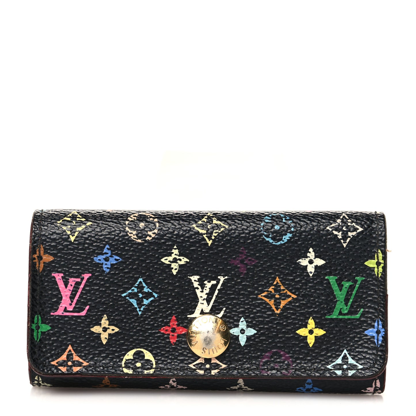 Monogram Multicolor Multicles 4 Key Holder Black Grenade