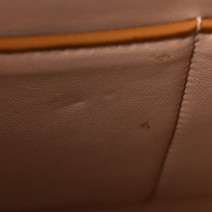 Prada Saffiano Vernice Pyramid Bag Caramel Rosso White 11 of 11