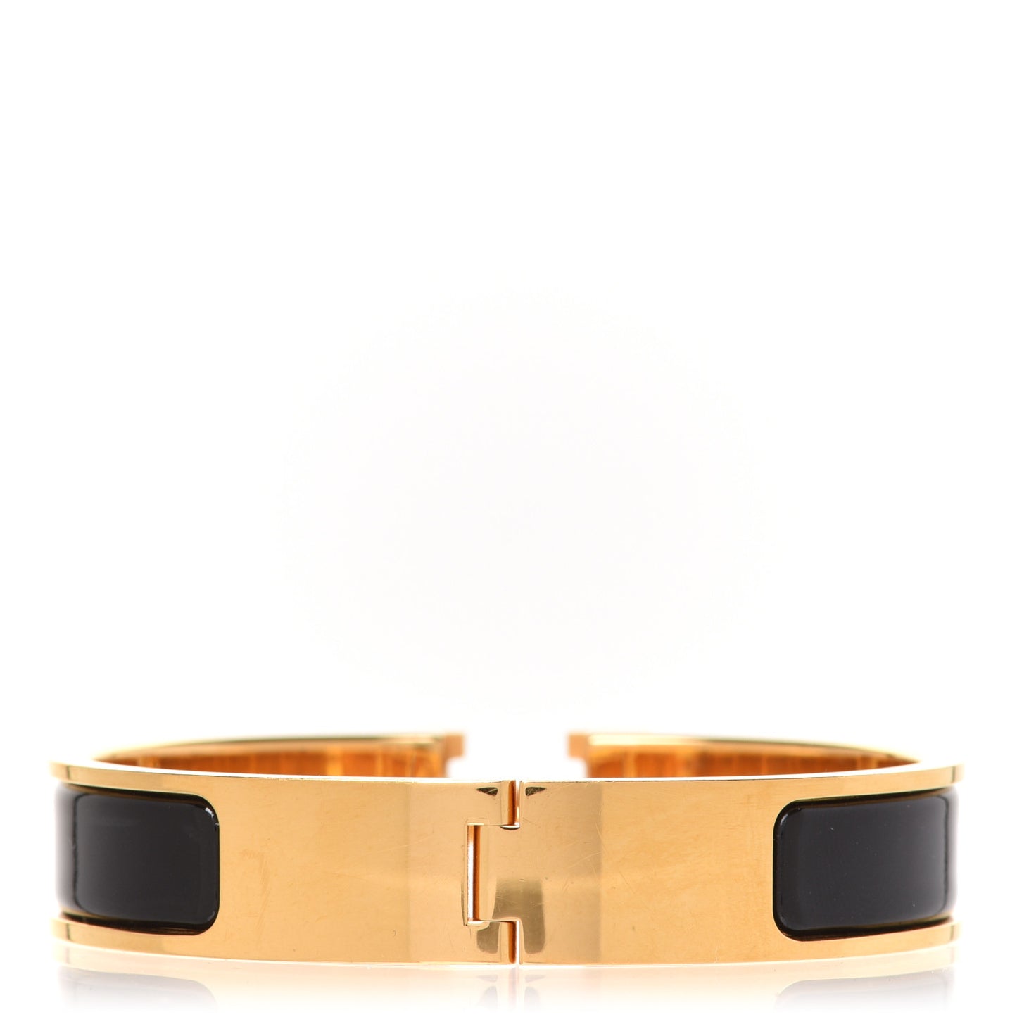 Enamel Narrow Clic Clac H Bracelet PM Black