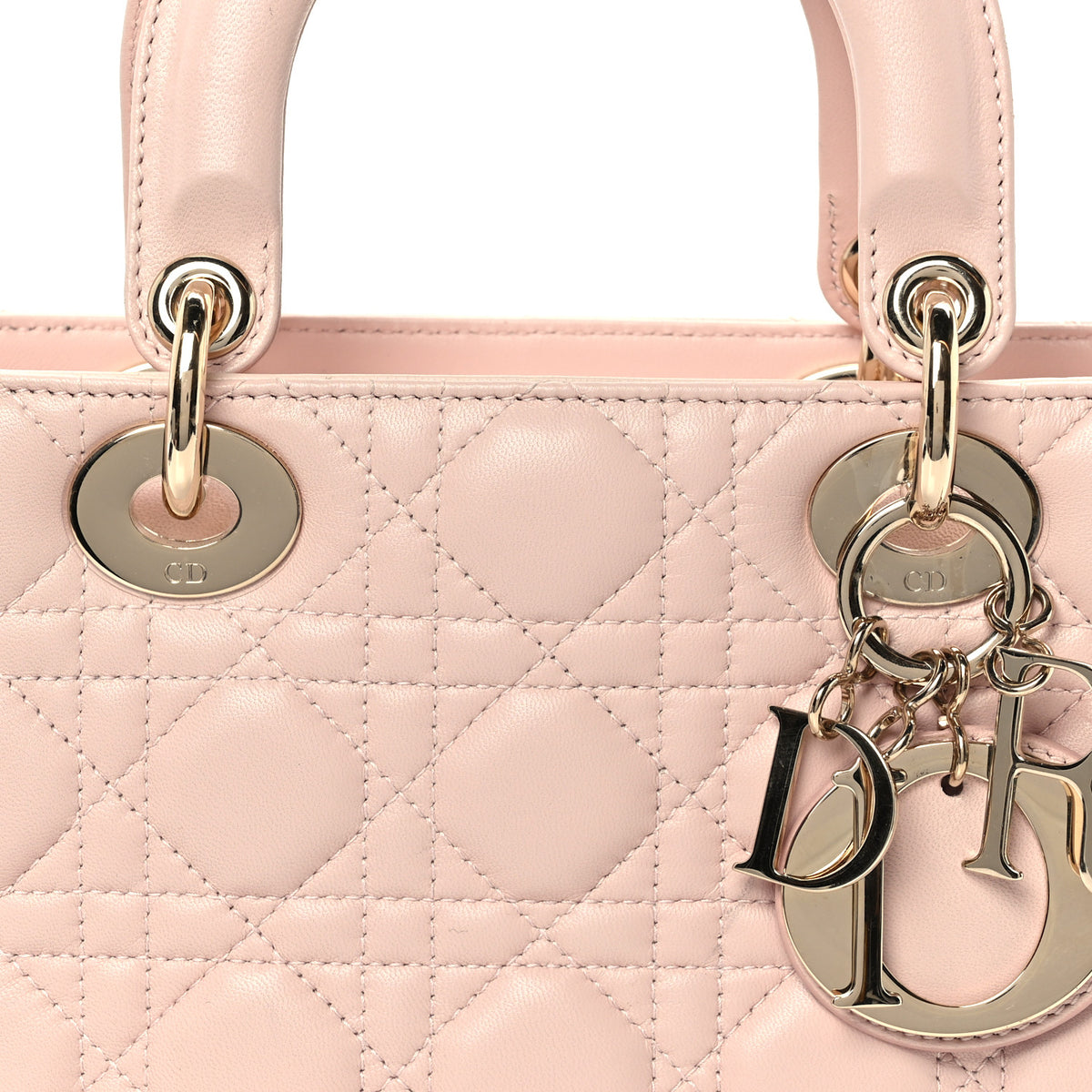 Lambskin Cannage Small Lady Dior Pink