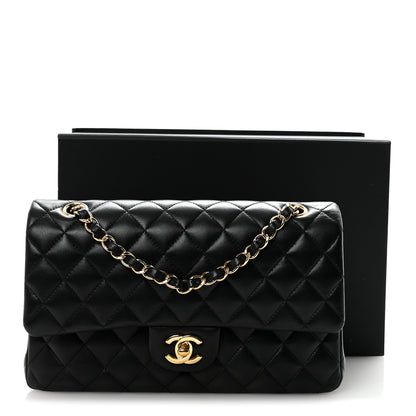 Chanel Lambskin Quilted Medium Double Flap Black 11 of 11