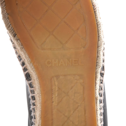 Chanel Lambskin CC Espadrilles 36 Dark Grey 6 of 9