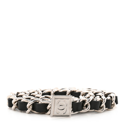 Chanel Lambskin CC Chain Belt Black Silver 1 of 4