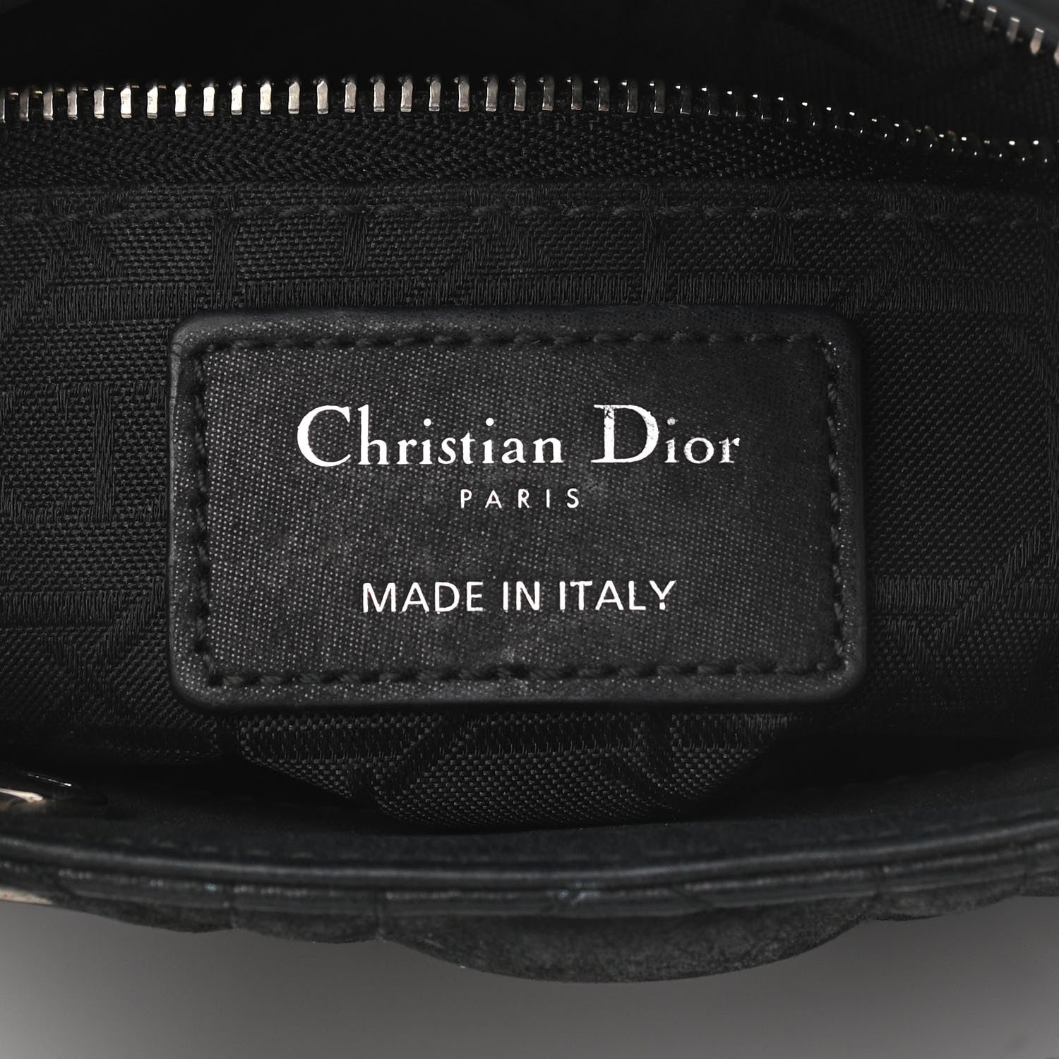Christian Dior Metallic Calfskin Cannage Mini Lady Dior Black 5 of 11