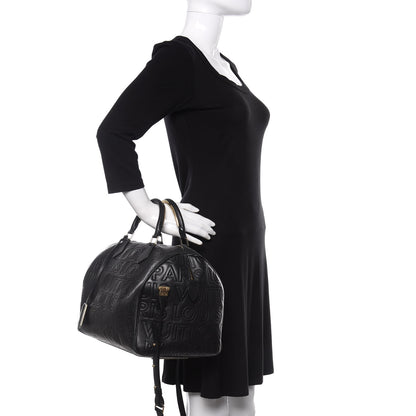 Louis Vuitton Calfskin Embossed Speedy Cube 30 Black 3 of 13