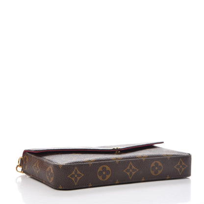 Louis Vuitton Monogram Pochette Felicie Chain Wallet Fuchsia 5 of 14