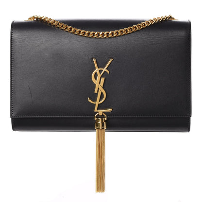 Saint Laurent Smooth Calfskin Medium Classic Monogram Kate Tassel Satchel Black 1 of 9