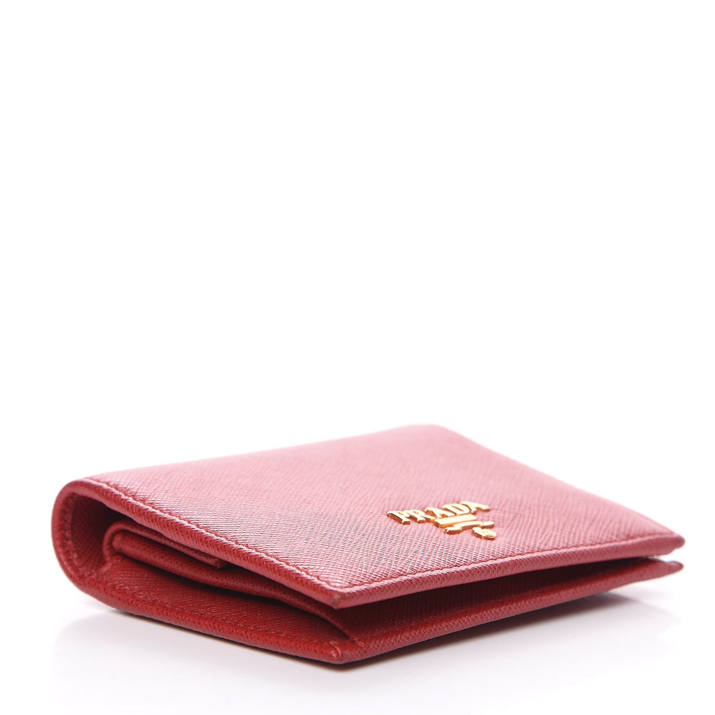 Saffiano Metal Bi-Fold Wallet Fuoco
