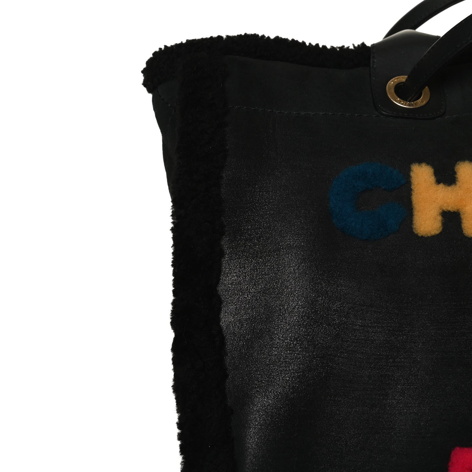 Chanel Shearling Large Deauville Tote Black 12 of 19