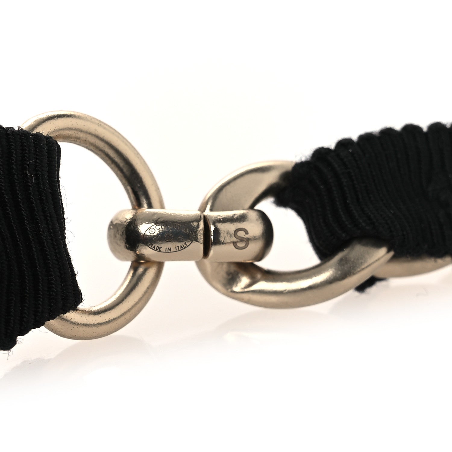 Chanel Grosgrain Chain CC Bow Belt Black 3 of 5