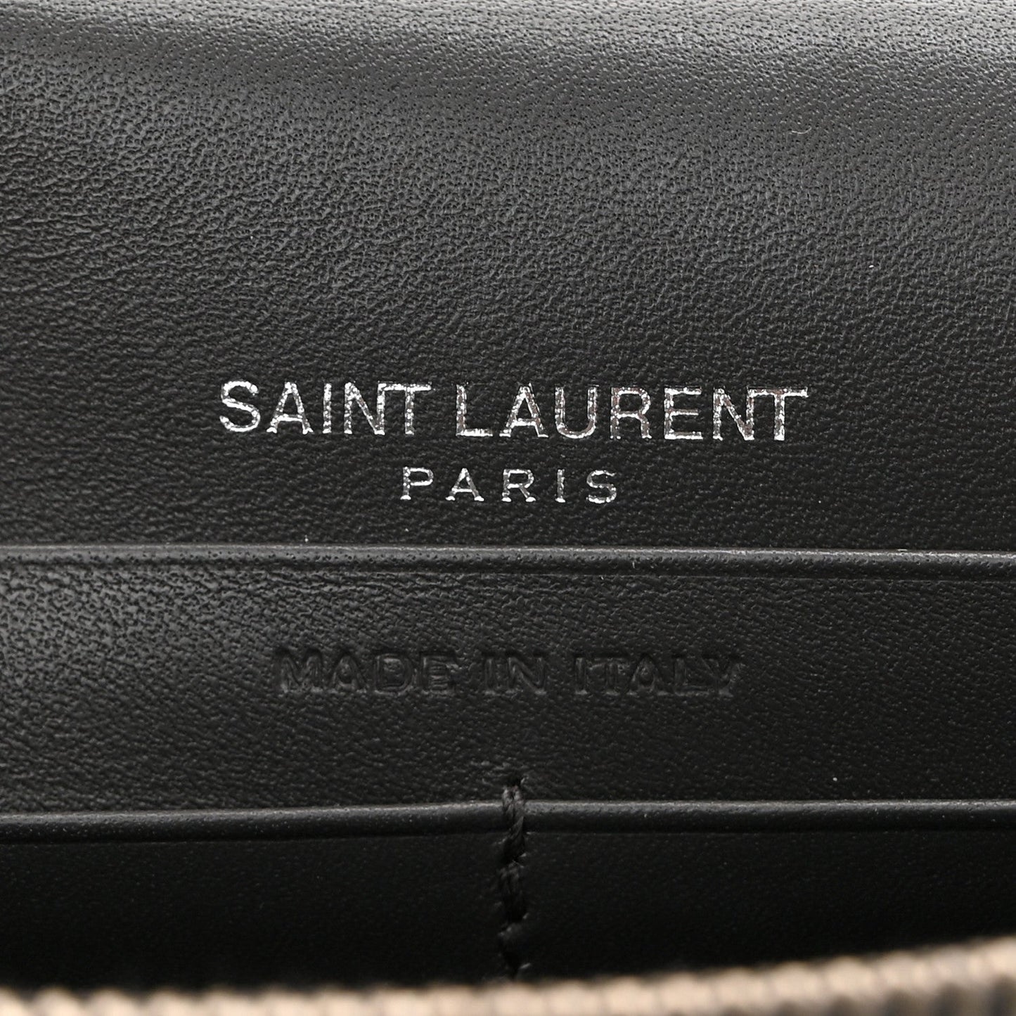 Smooth Calfskin Classic Monogram Kate Tassel Chain Wallet Asphalt