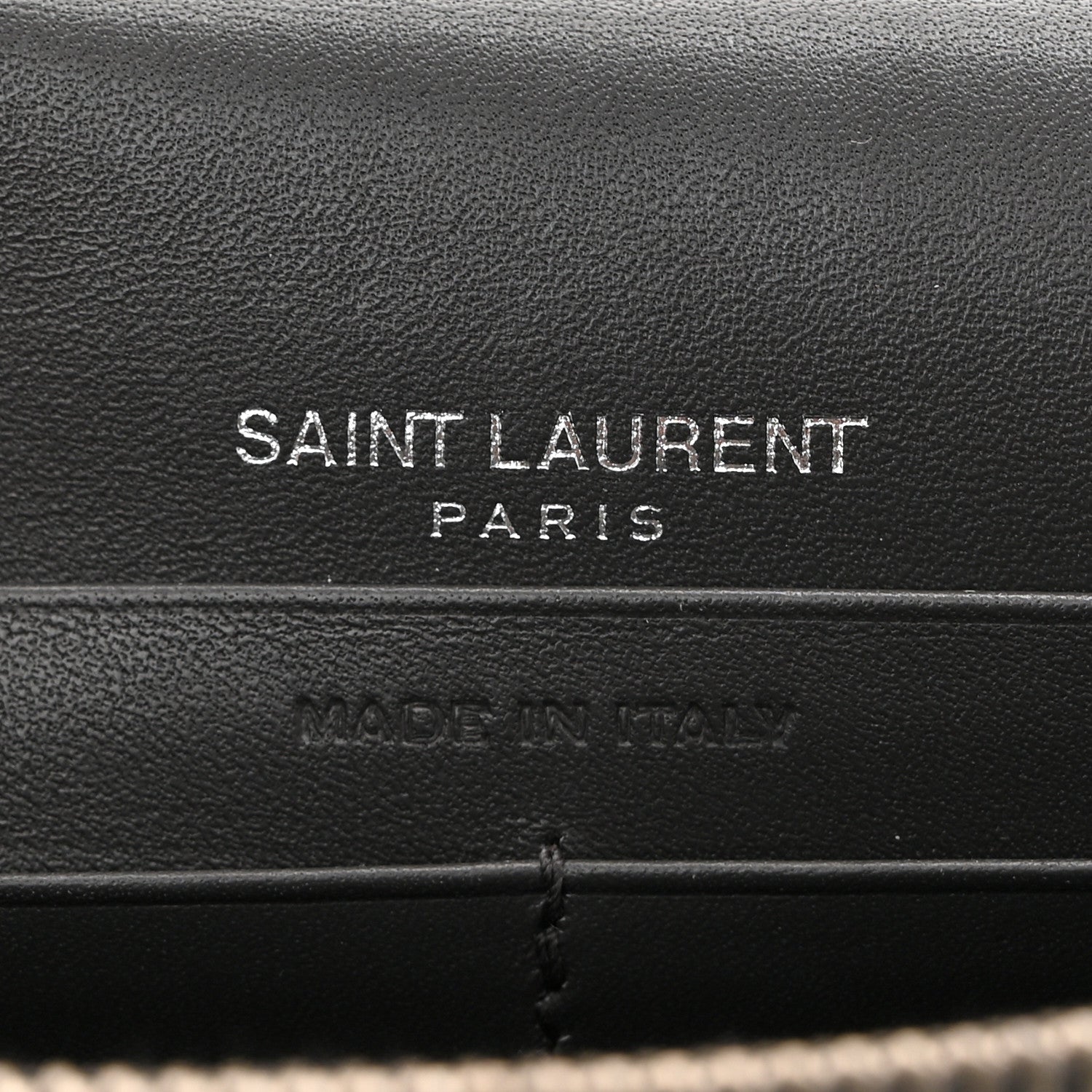 Saint Laurent Smooth Calfskin Classic Monogram Kate Tassel Chain Wallet Asphalt 6 of 11