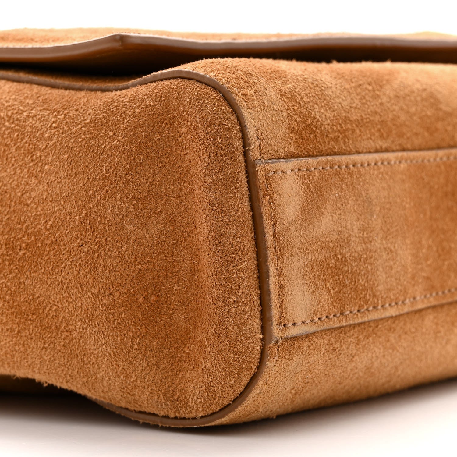 Saint Laurent Smooth Calfskin Suede Medium Reversible Monogram Kate Satchel Light Ochre 9 of 14