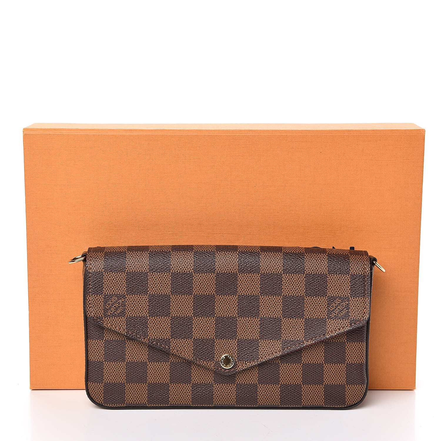 Louis Vuitton Damier Ebene Pochette Felicie Chain Wallet 10 of 10
