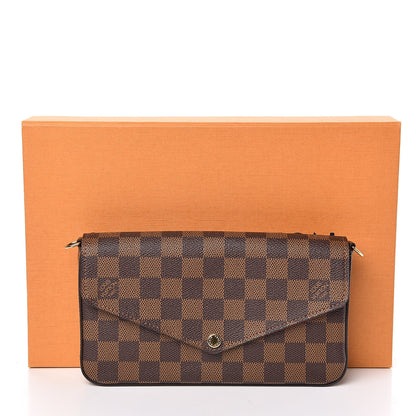 Louis Vuitton Damier Ebene Pochette Felicie Chain Wallet 10 of 10