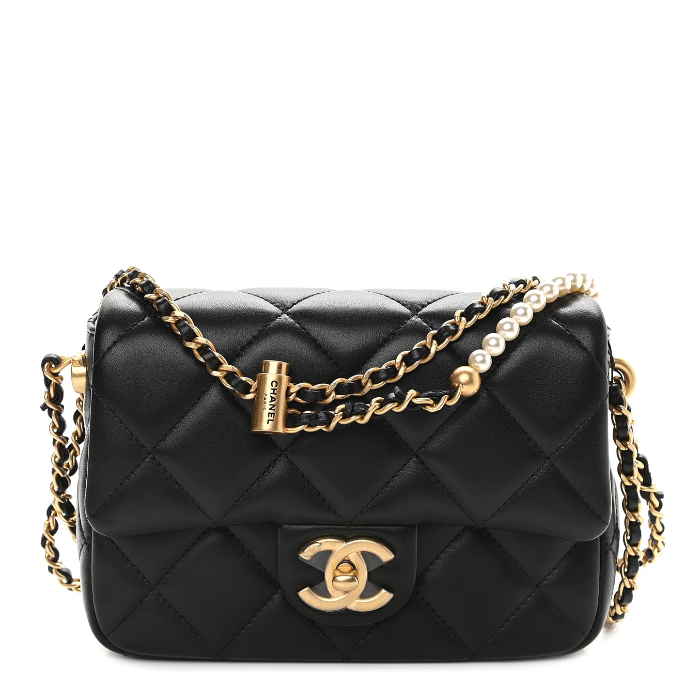 Lambskin Quilted Mini My Perfect Flap Black