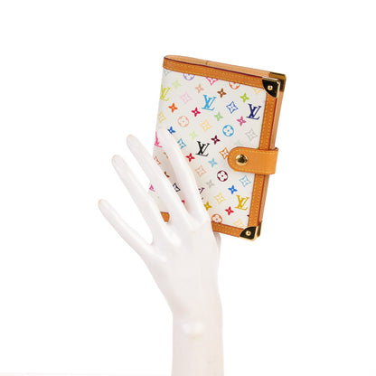 Louis Vuitton Monogram Multicolor Small Ring Agenda Cover White 2 of 7