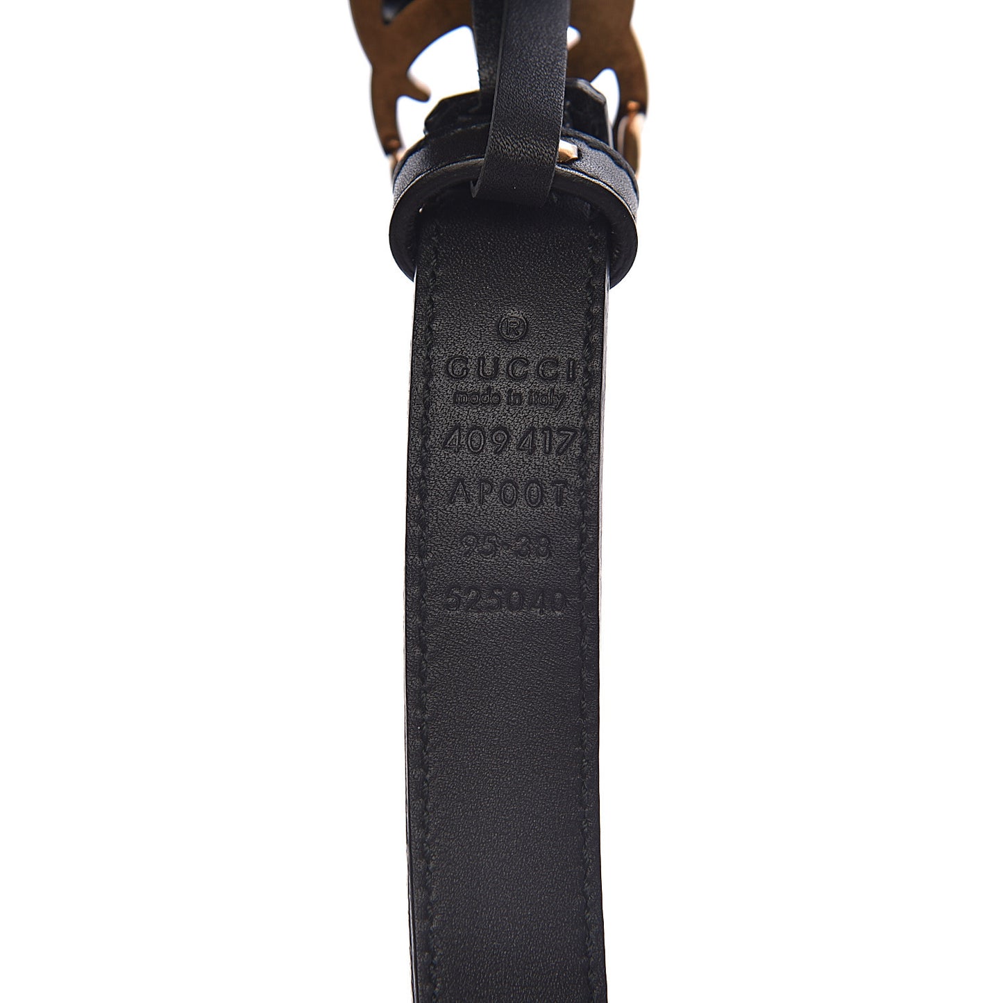 Calfskin Double G 20mm Belt 95 38 Black