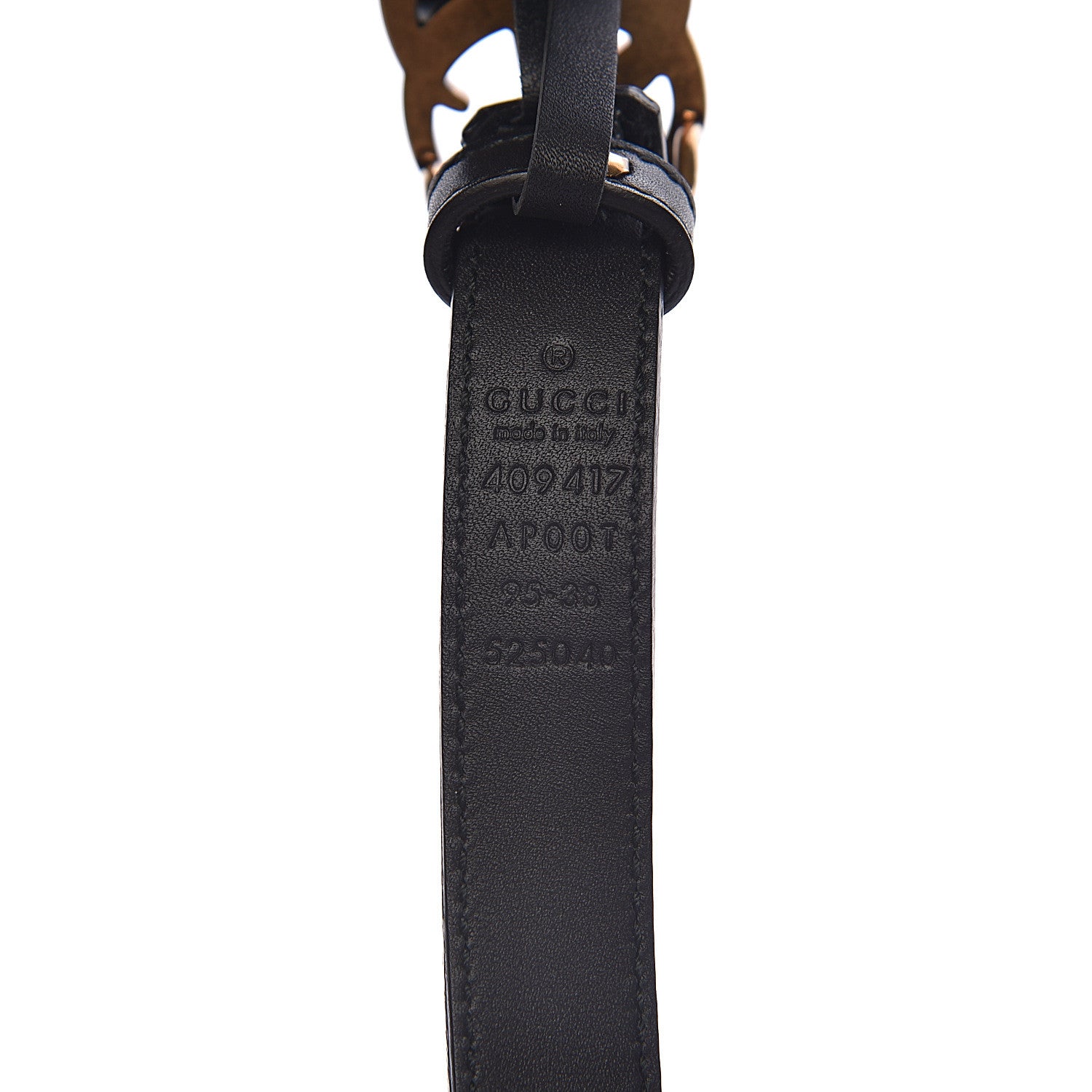 Gucci Calfskin Double G 20mm Belt 95 38 Black 4 of 7