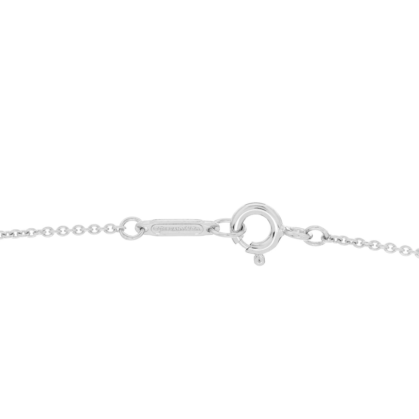 18K White Gold Diamond 1837 Triple Interlocking Circles Pendant Necklace