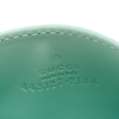 Gucci Calfskin Matelasse GG Marmont Card Holder Water Green 6 of 6