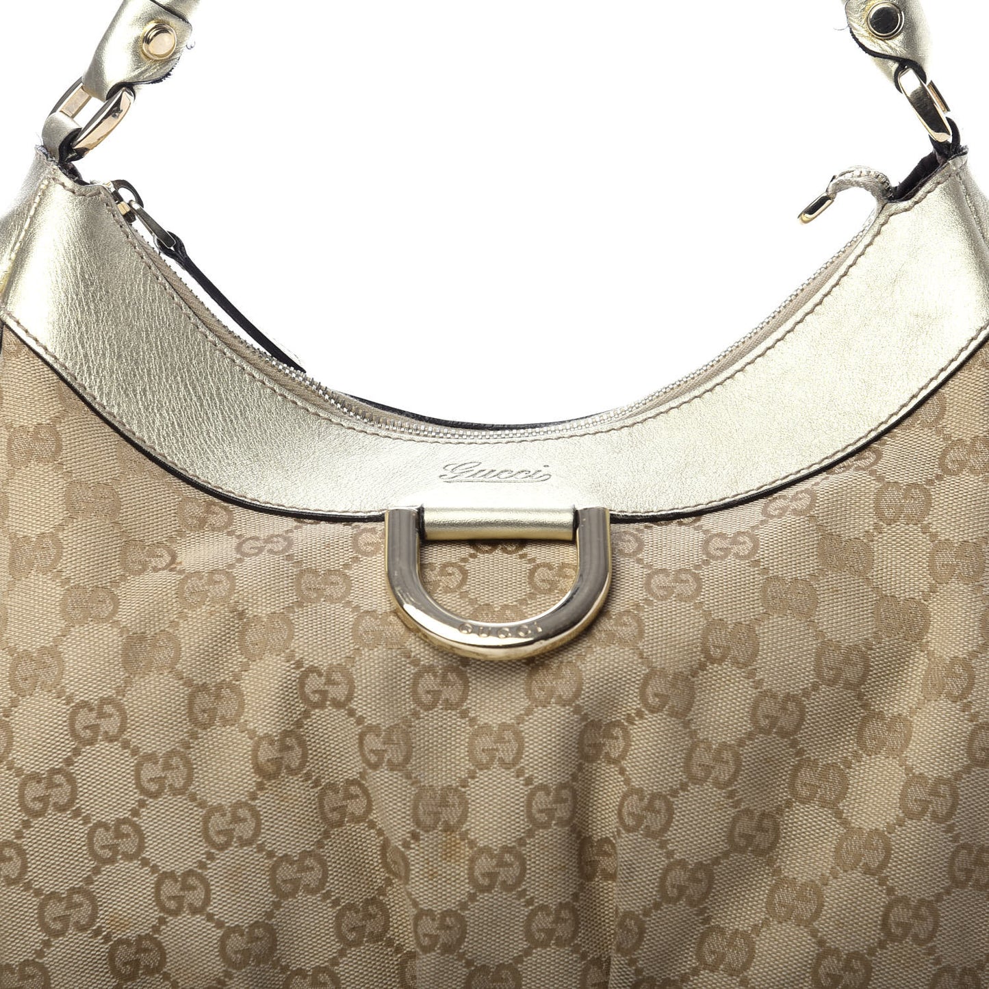 Monogram Large D Gold Hobo Gold
