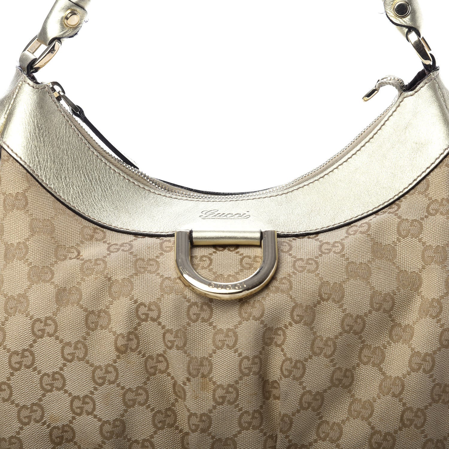 Gucci Monogram Large D Gold Hobo Gold 15 of 15