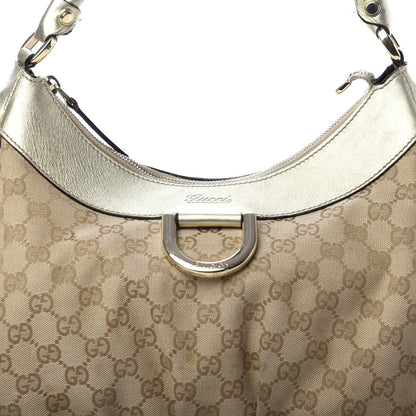 Gucci Monogram Large D Gold Hobo Gold 15 of 15