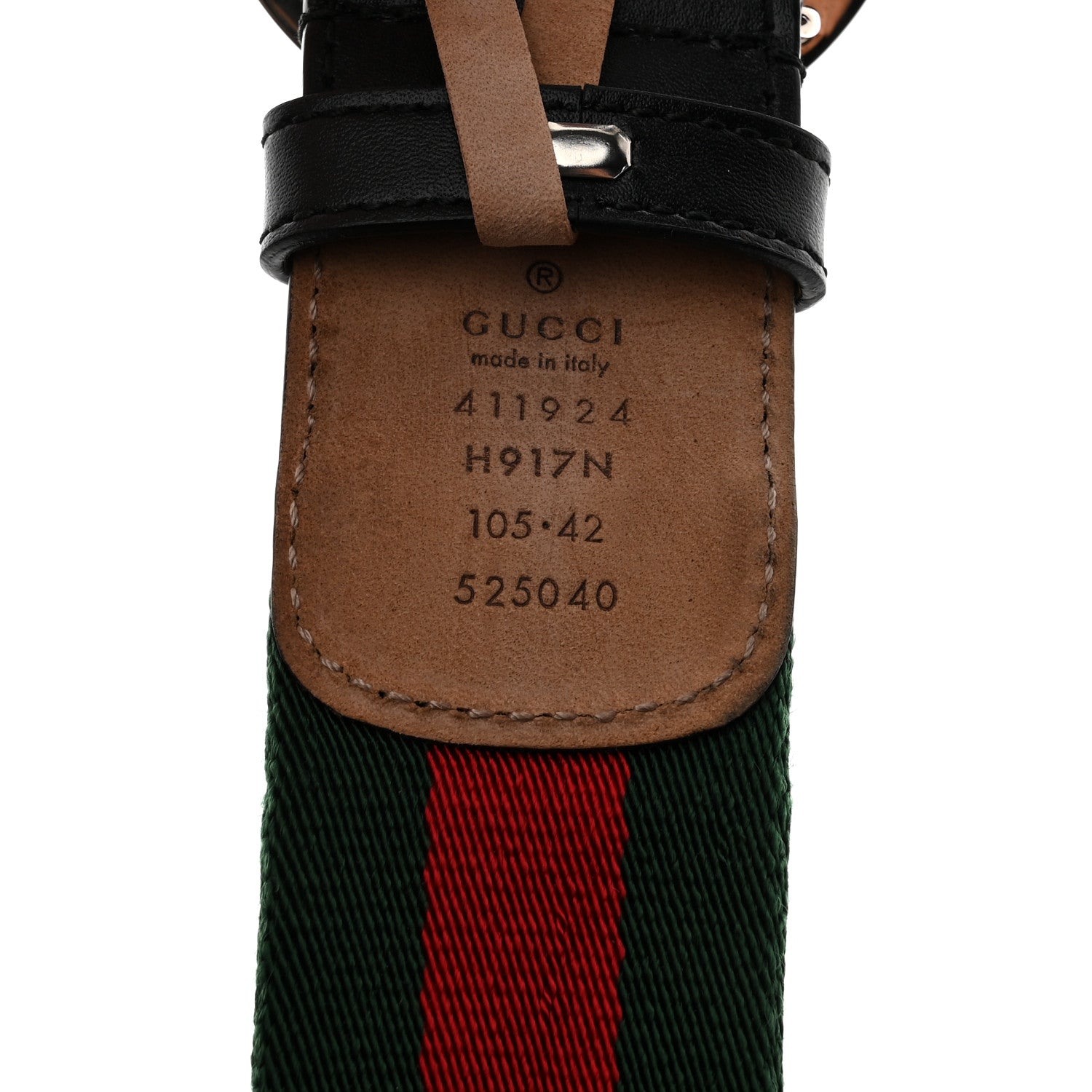 Gucci Canvas Web Interlocking G Belt 105 42 Black 5 of 5