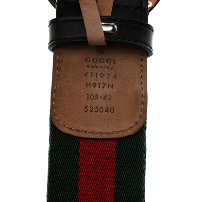 Gucci Canvas Web Interlocking G Belt 105 42 Black 5 of 5