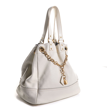 Saint Laurent Leather Overseas Faubourg Tote White 3 of 8