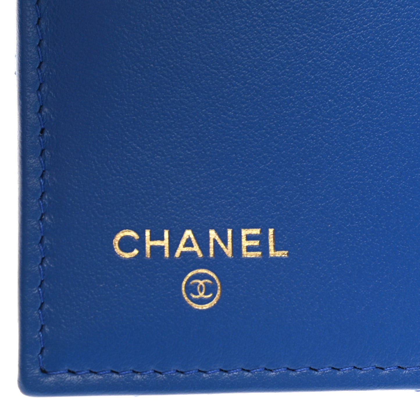 Caviar Quilted Medium Flap Wallet Blue