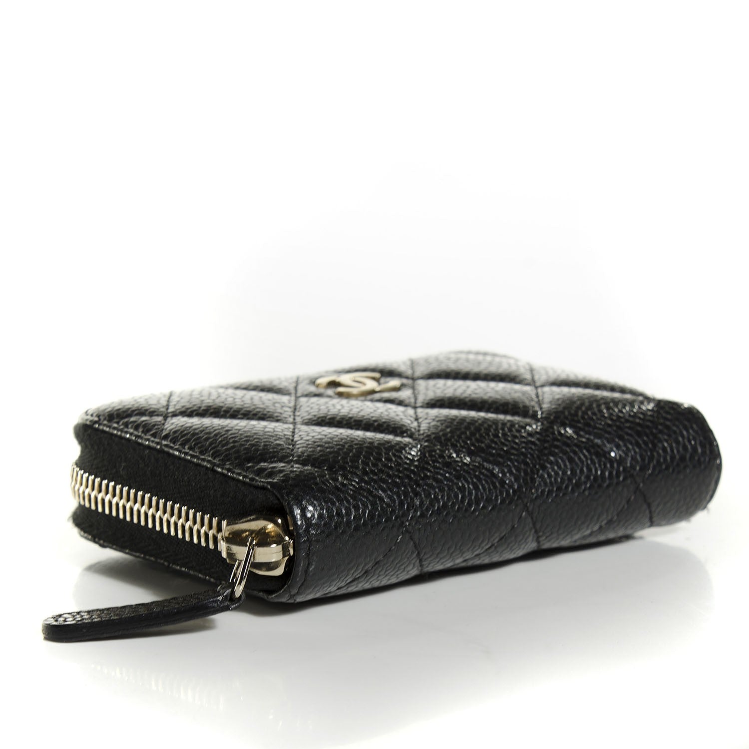 Chanel Caviar Quilted Zip Coin Purse Black 4 of 8