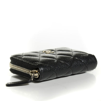 Chanel Caviar Quilted Zip Coin Purse Black 4 of 8