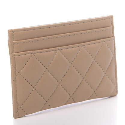Chanel Lambskin Quilted Boy Card Holder Beige 3 of 9