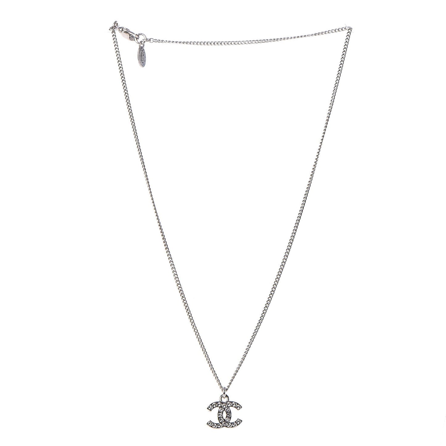Crystal Timeless CC Necklace Silver