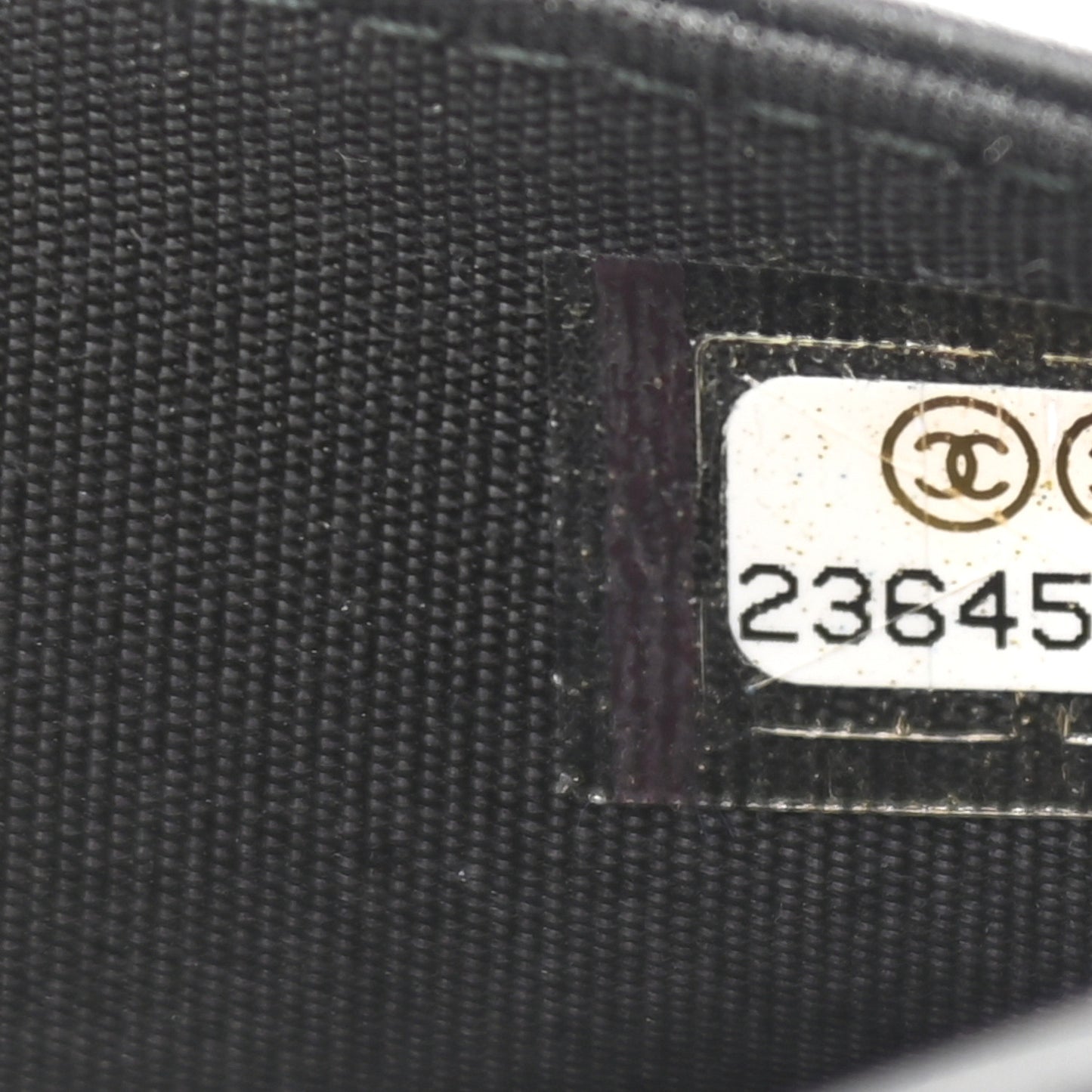 Calfskin Painted Chevron Embossed Boy Wallet On Chain WOC Black
