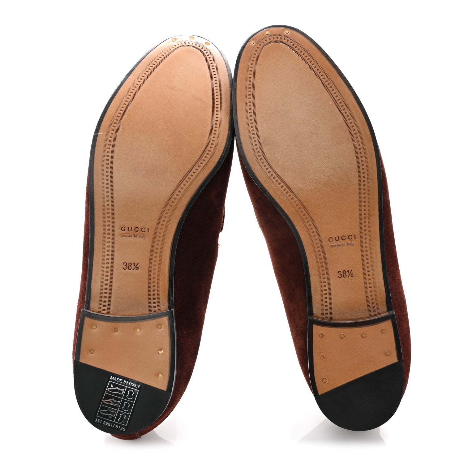 Gucci Suede Horsebit Womens Jordaan Loafers 38.5 Brown 5 of 9