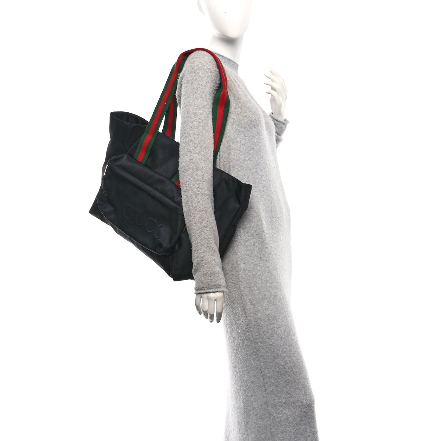 Nylon Logo Tote Black