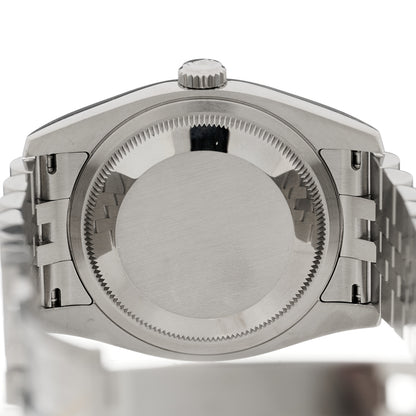 Rolex Stainless Steel 18K White Gold 36mm Oyster Perpetual Datejust Watch Blue 116234 4 of 4