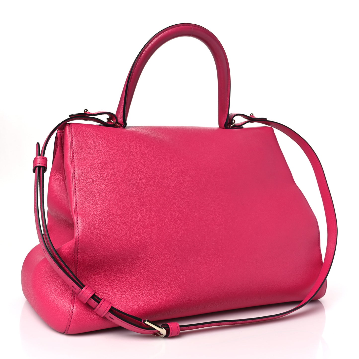 Grained Calfskin GM Brillant Satchel Fuchsia